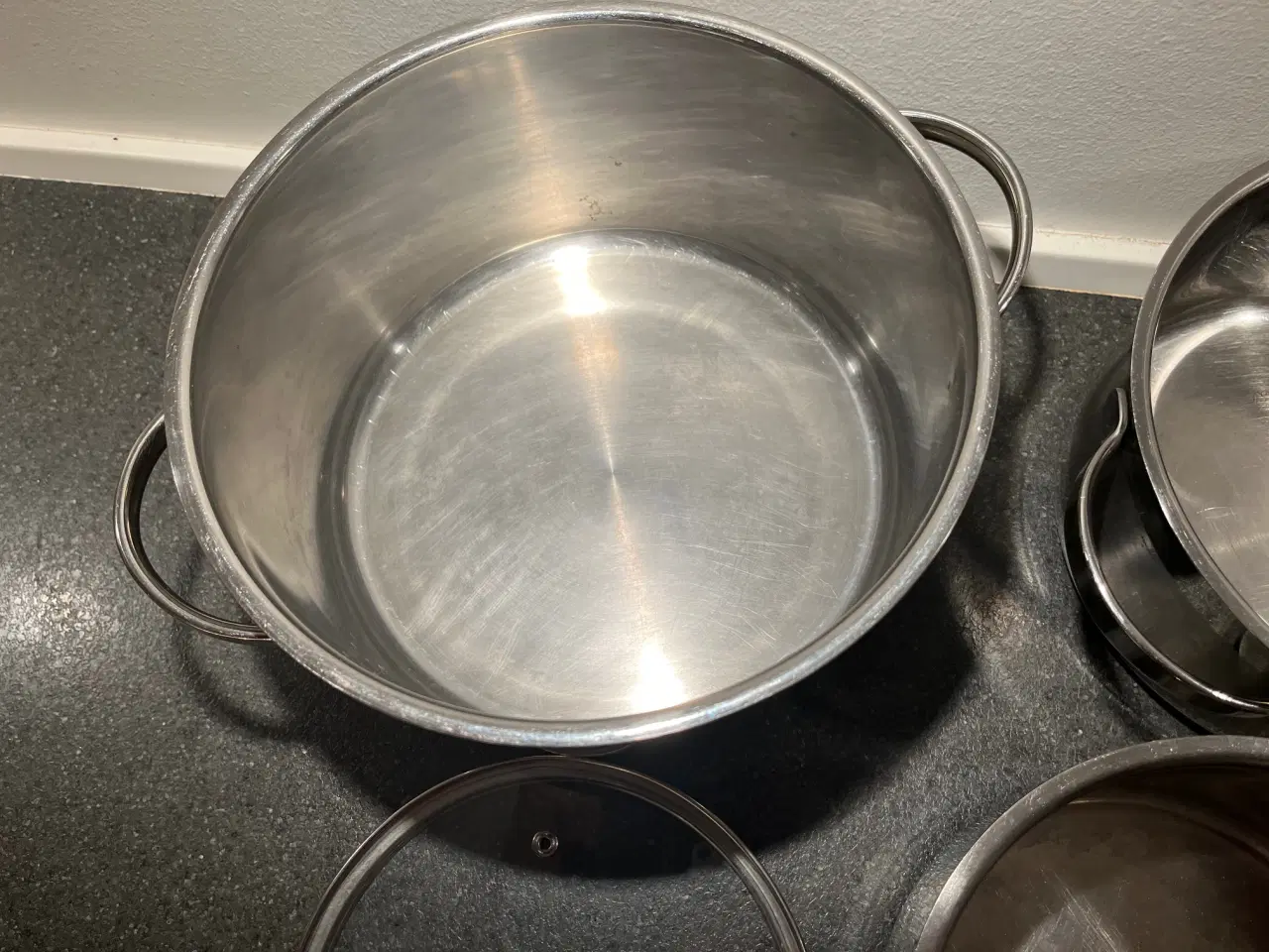 Billede 4 - Grydesæt mrk. Køkkenchef 3 gryder+1 låg 