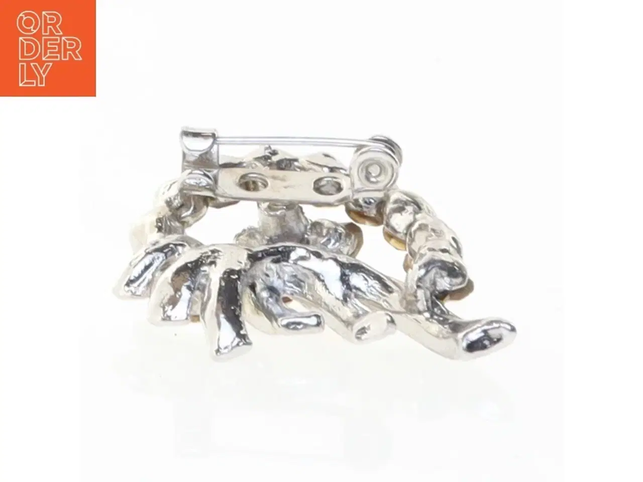 Billede 2 - Vintage broche med rhinsten (str. 3 cm)