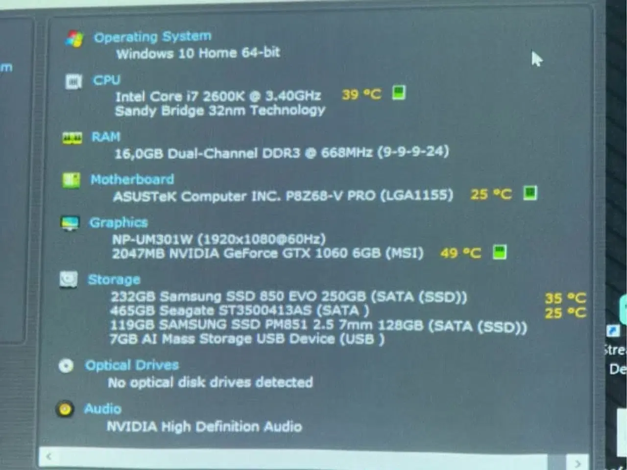 Billede 4 - Computer med i7 og GTX 1060 6GB