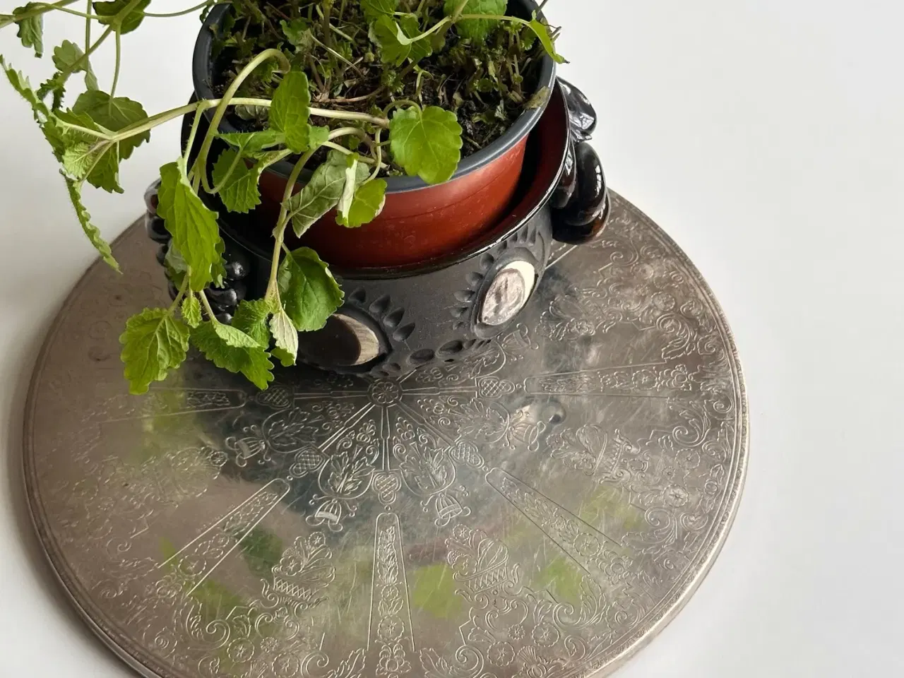 Billede 1 - Bordskåner pletsølv, stor