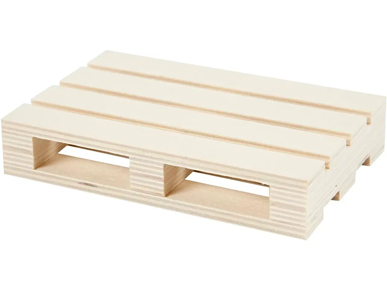 Billede 1 - Minipalle i lyst træ - 12x8 cm til dekoration