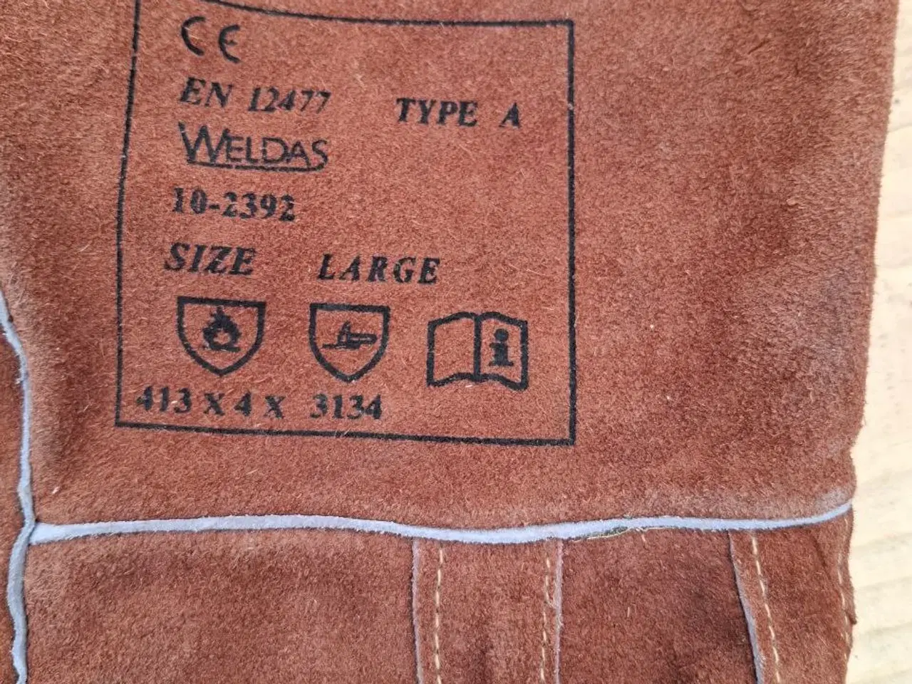 Billede 2 - Weldas svejsehandsker – str. L – EN 12477 Type A