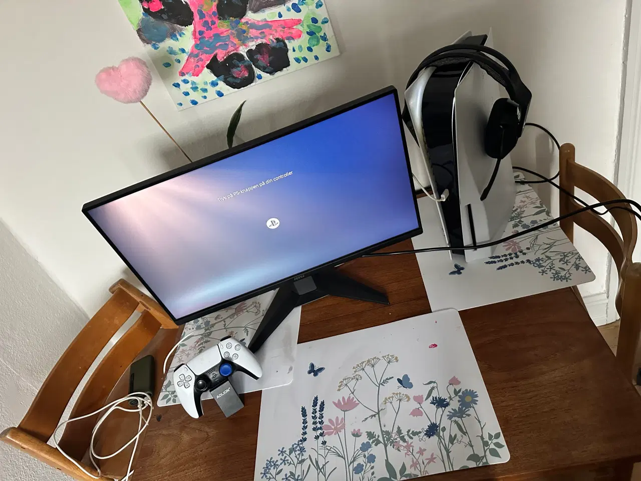 Billede 1 - Playstation 5 med SKÆRM/HEADSET osv