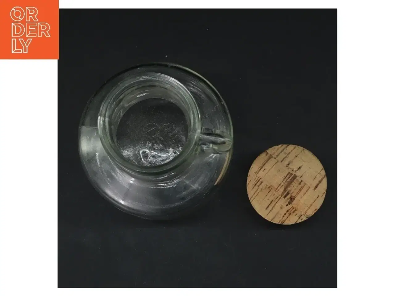 Billede 5 - Glasflaske med korkprop (str. Ø 6 cm højde 13,5 cm)