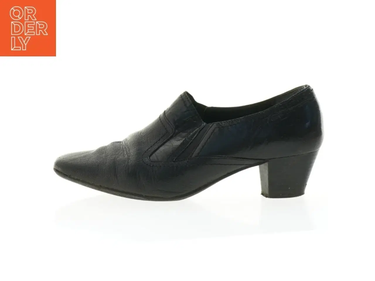 Billede 1 - Sorte lædersko til kvinder (str. 38)