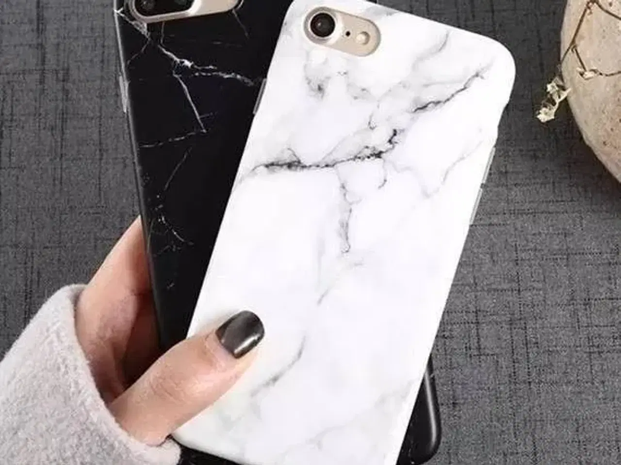 Billede 4 - Hvid marmor cover til iPhone 6 6s SE 2020 7 el 8