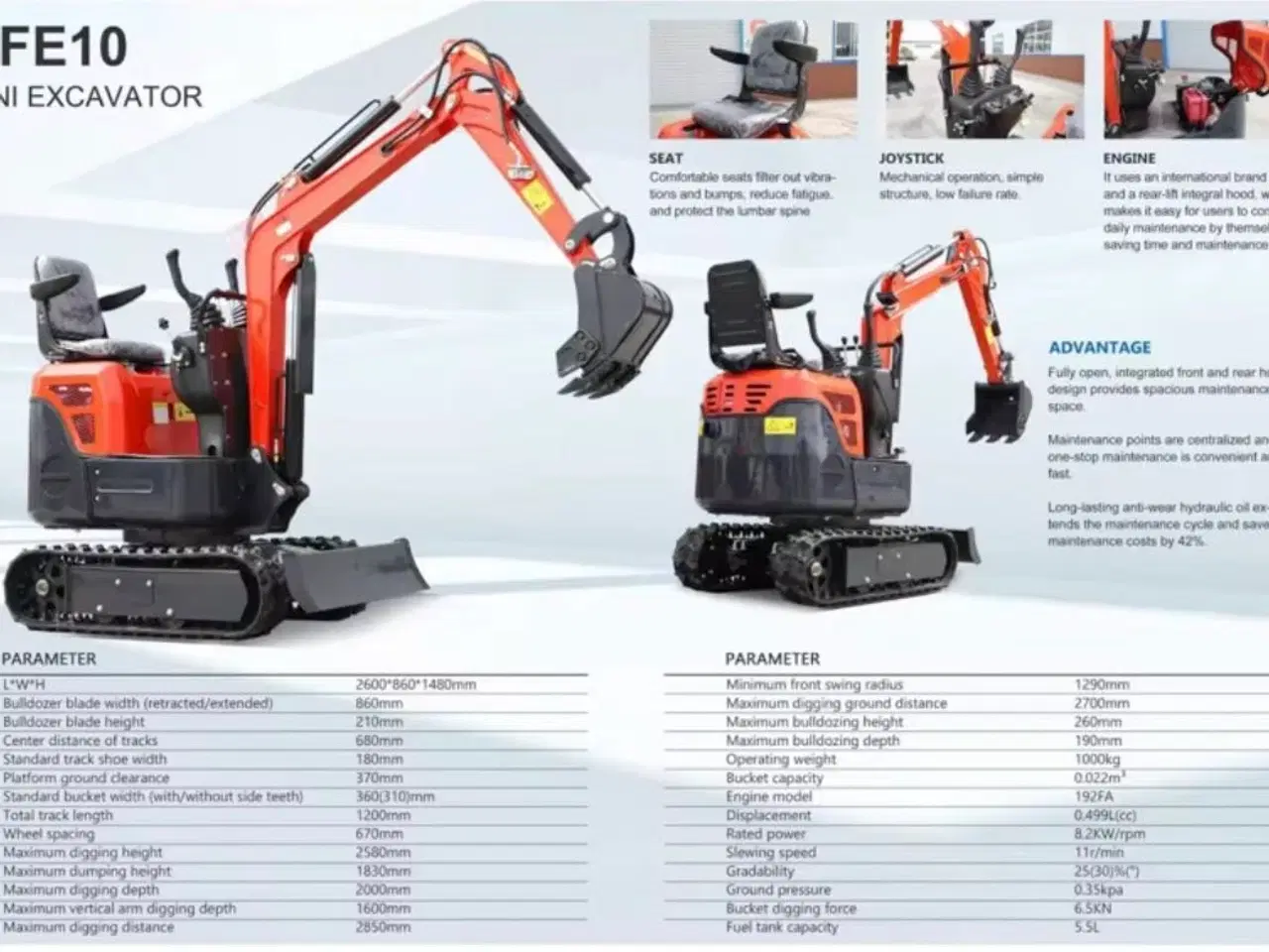 Billede 1 - 1000/900 kg Minigraver.