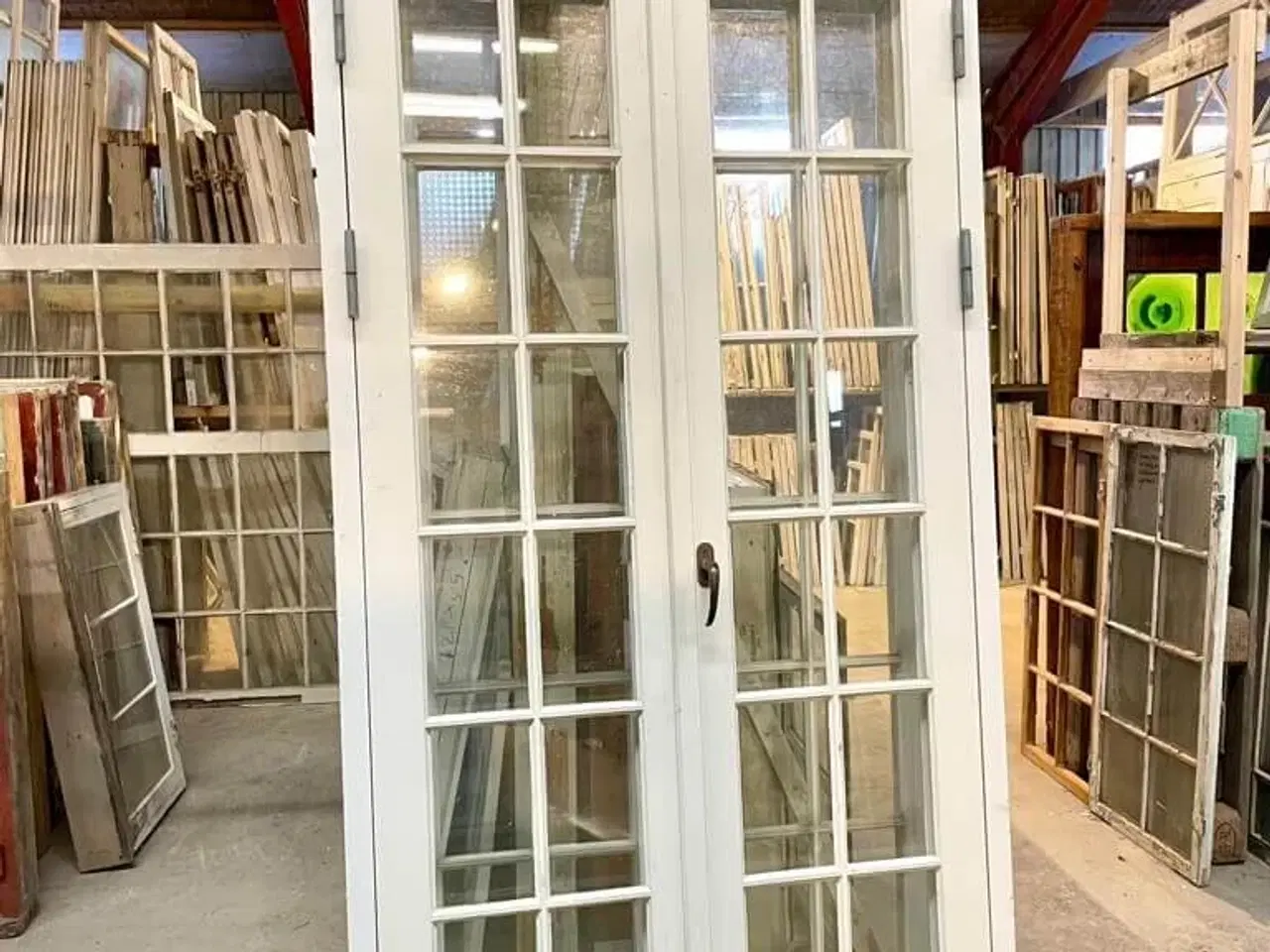 Billede 1 - Klassisk, dobbelt terrassedør m. koblede rammer