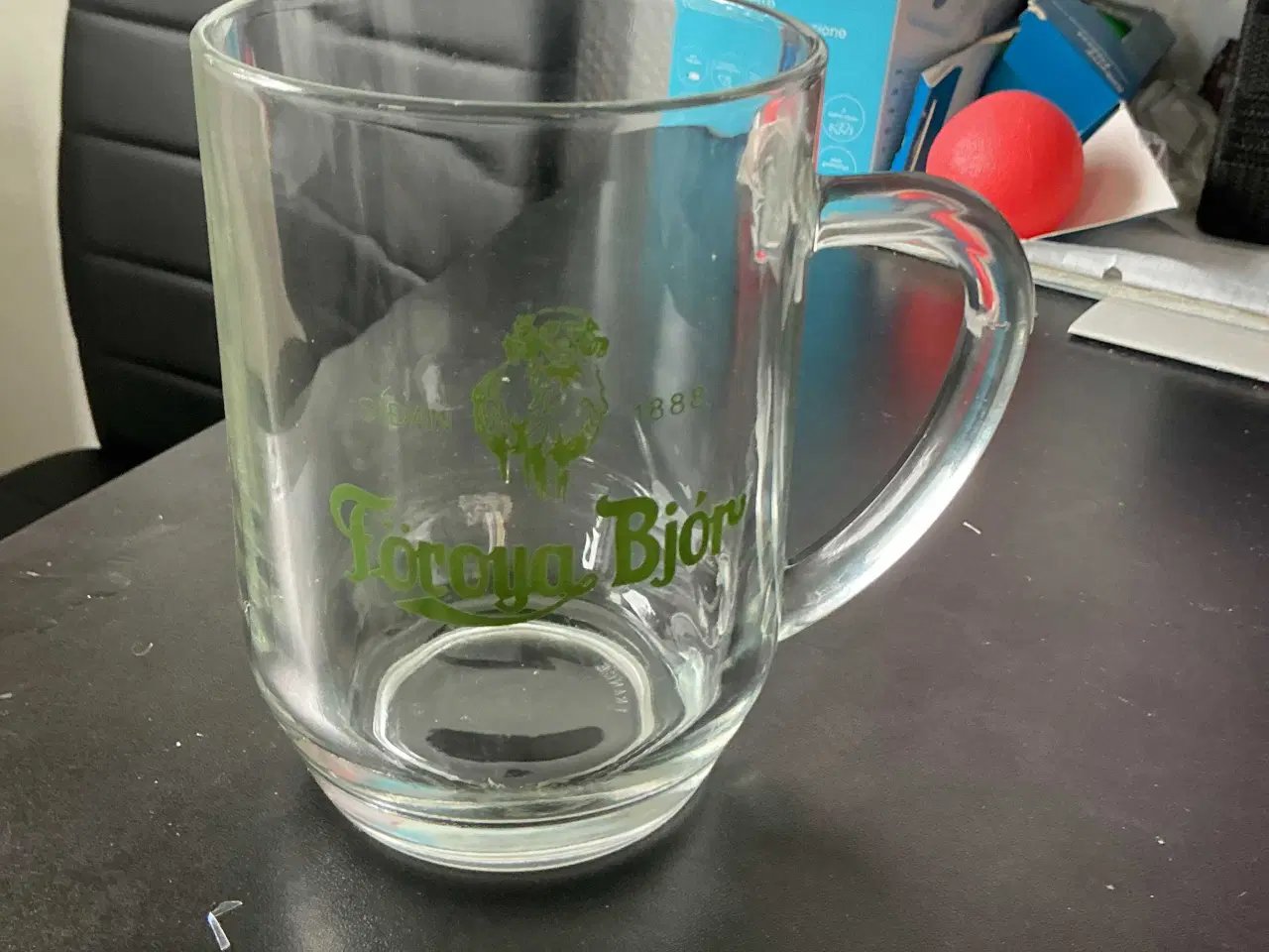 Billede 6 - Vintage Föroya Bjór ølglas 