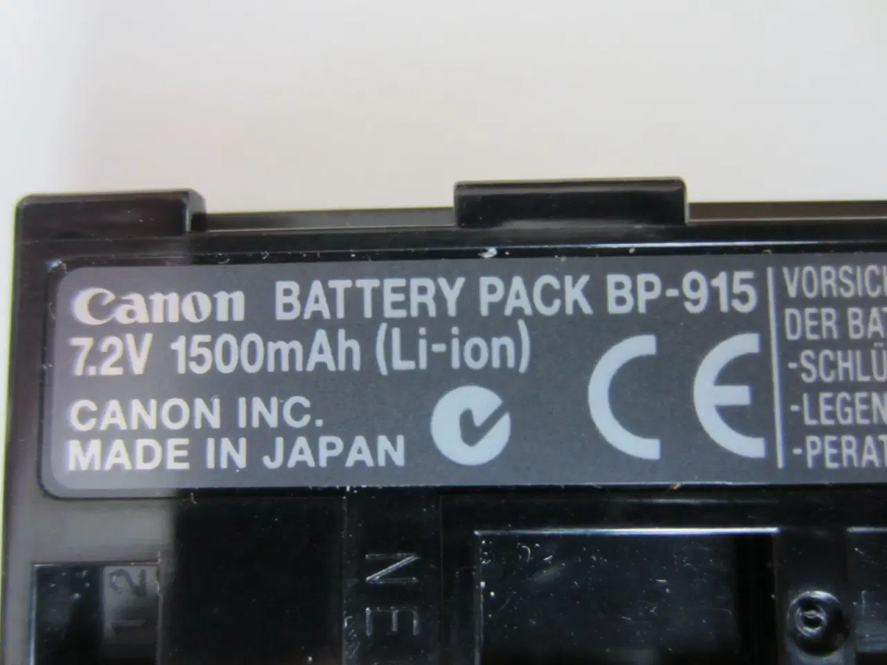 Billede 2 - Originalt Canon BP-915 Li-Ion batteri 7,2V 1500mAh