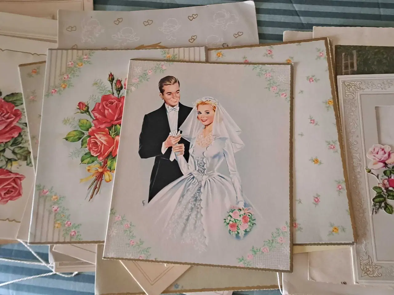 Billede 3 - Gamle bryllups og konfirmations telegrammer 