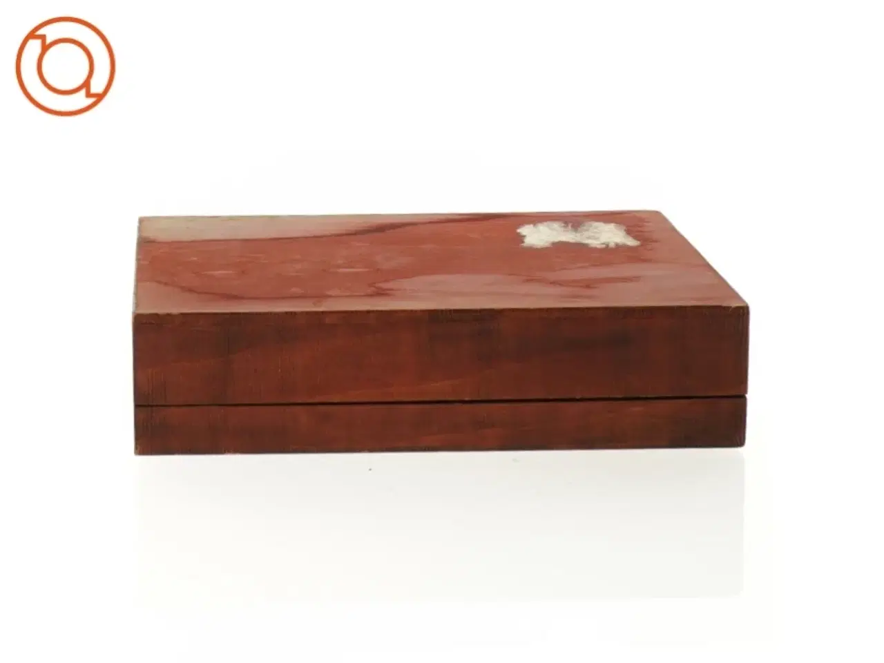 Billede 7 - Ornamenteret Træ æske med 2 rum (str. 16 x 12 x 4 cm)