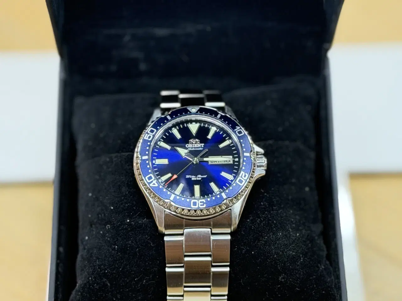 Billede 1 - Orient Kamasu automatic dykkerur med blå skive