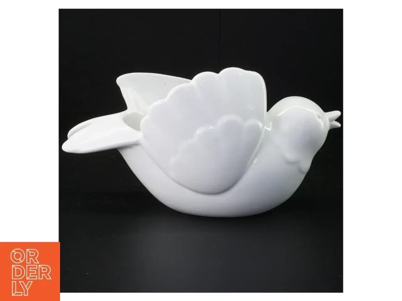 Billede 1 - Dekorativ porcelænsfugl Skål Urtepotte (str. 25 x 14 x 12 cm)