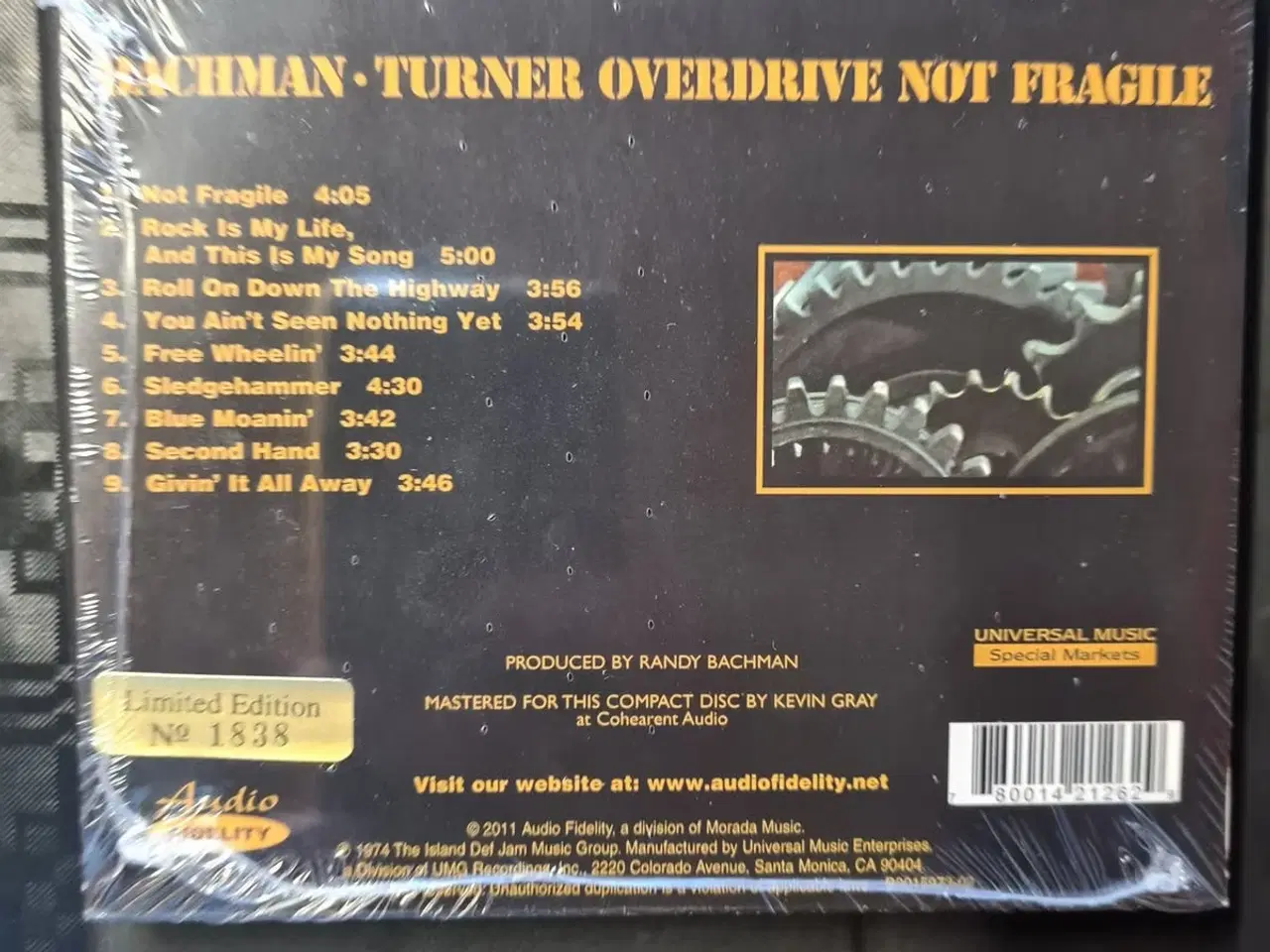 Billede 2 - Bachman Turner Overdrive: Not Fragile 24K Guld CD