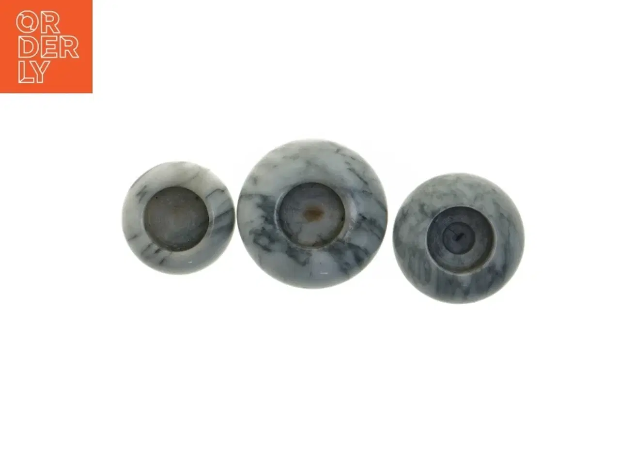 Billede 3 - Sten lysestager (str. Ø. 9,5 cm. 8,5 cm. og. 7,5 cm)