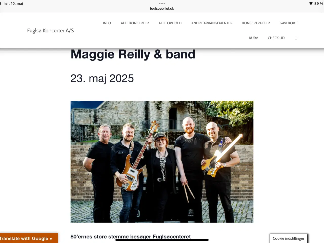 Billede 1 - 2 stk. print selv Maggie Reily koncert billetter. 