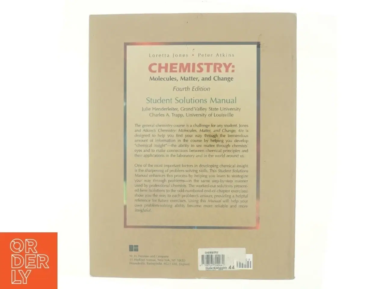 Billede 3 - Solutions Manual for Chemistry: Molecules Matter and Change, Fourth Edition (Bog)