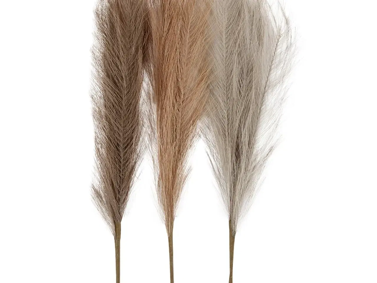 Billede 1 - Kunstigt Pampasgræs 50 cm - 3 Bundter i Pudder & Grå