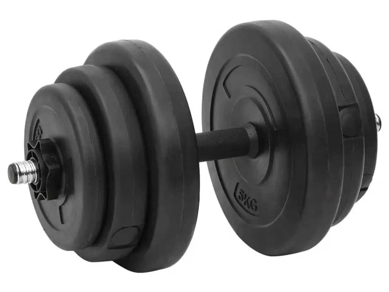 Billede 8 - Vægtstang og håndvægt med skiver 120 kg