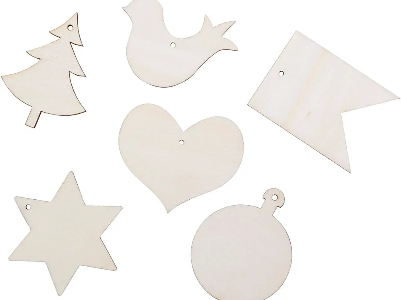 Billede 1 - Træfigurer til dekoration, 24 stk. - 6x6 cm