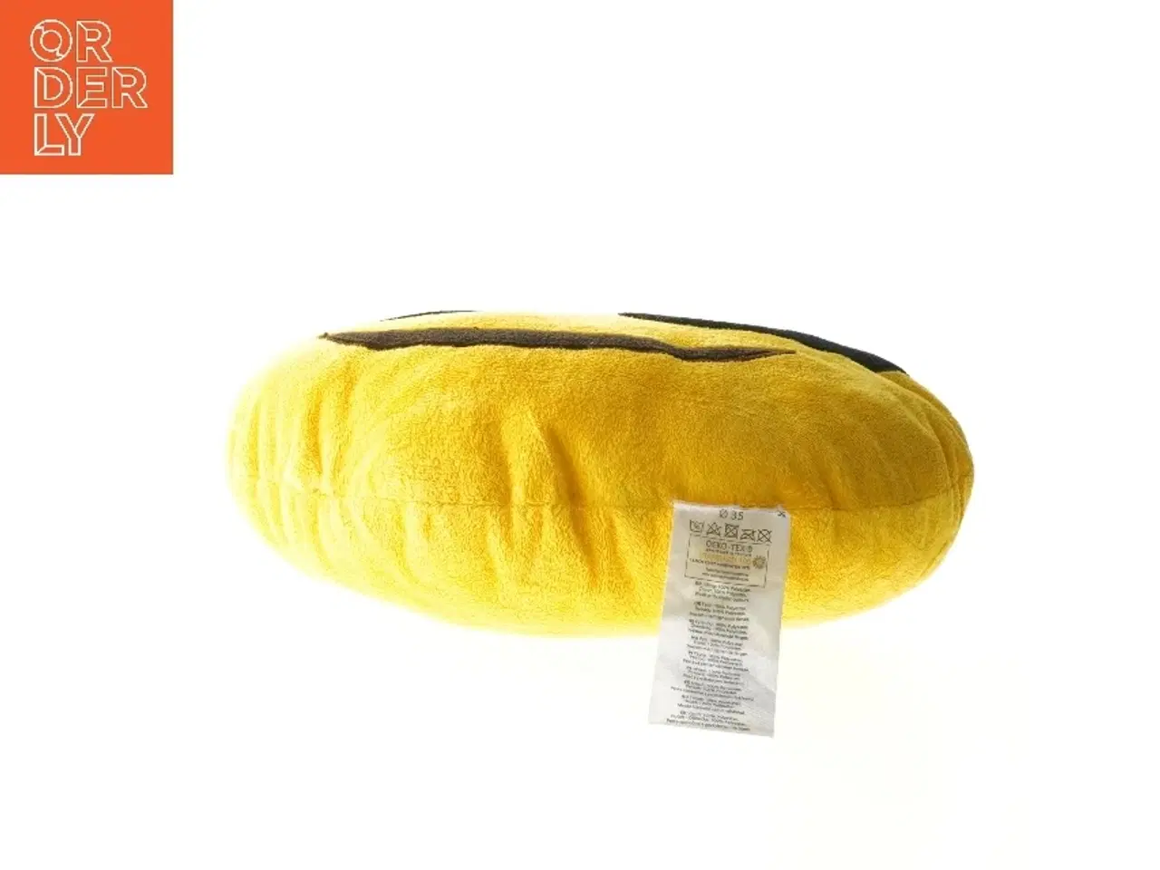 Billede 3 - gul rund pude fra Oeko-tex (str. Ø 35 cm)