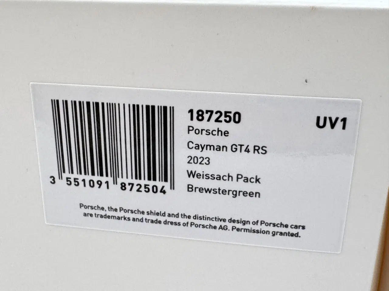Billede 16 - 2023 Porsche Cayman GT4 RS Weissach Pack 1:18
