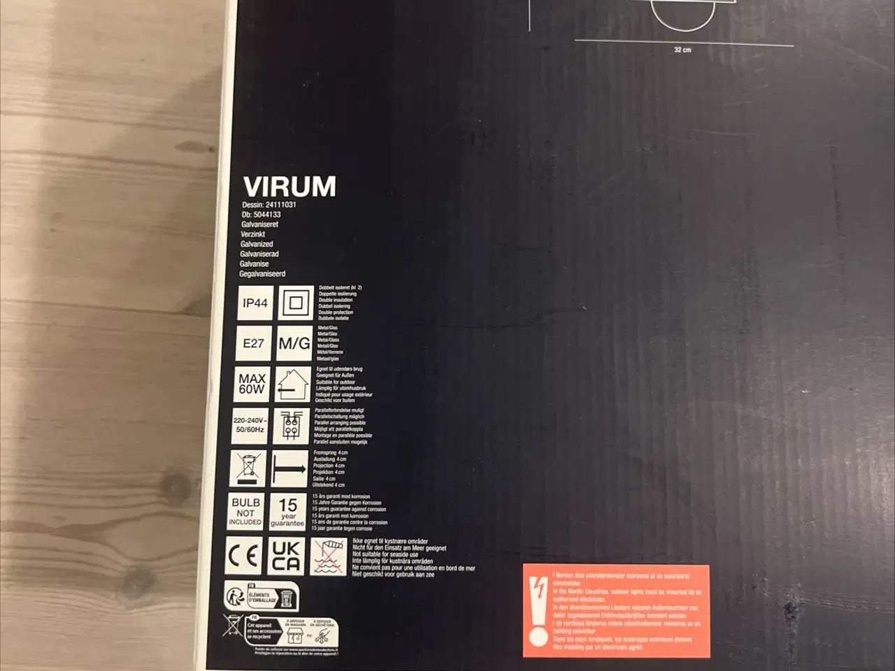 Billede 6 - 5 stk Nordlux Virum galvaniseret