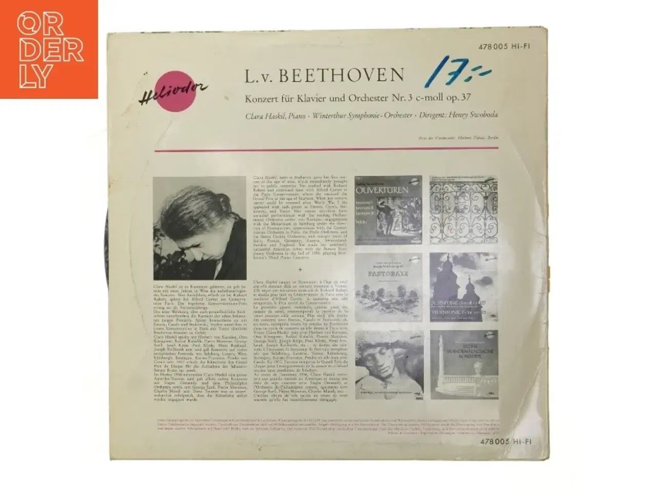 Billede 3 - Ludwig van Beethoven Klavierkonzert Nr. 3 c-Moll LP