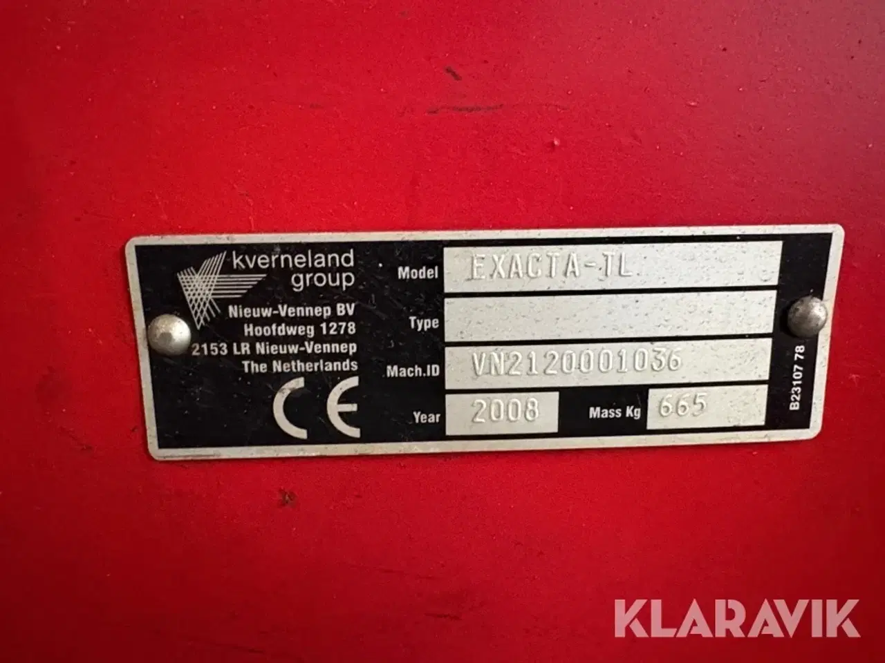 Billede 11 - Gødningsspreder Kverneland Exacta- TL