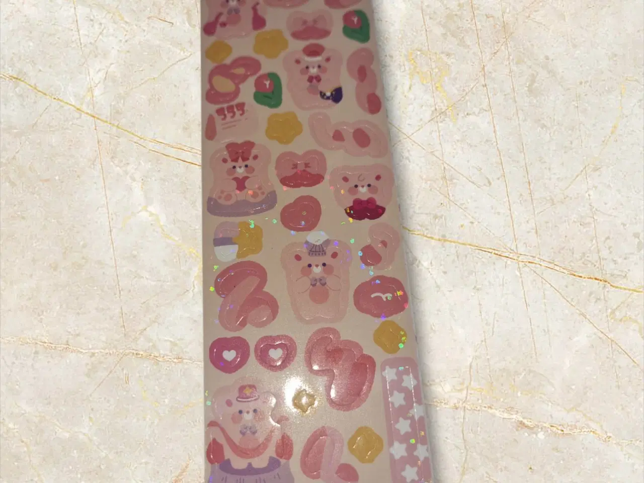 Billede 1 - Pink Klistermærker – Søde designs med blank, gloss