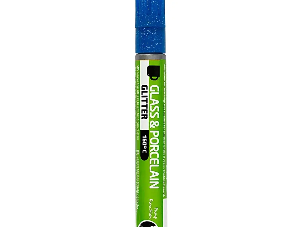 Billede 1 - Glitter Tusch til Glas og Porcelæn - Blå, 2-4 mm