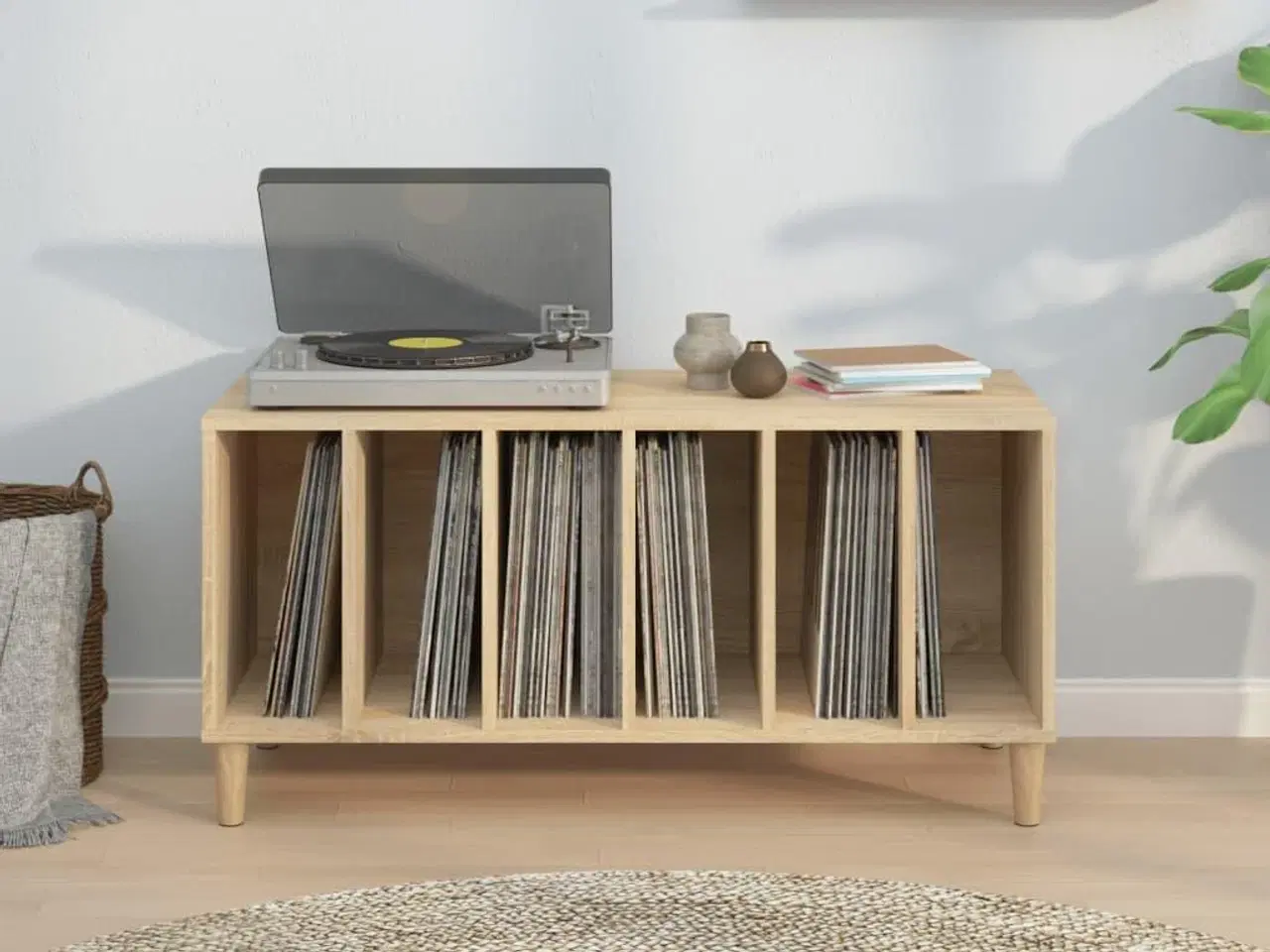 Billede 3 - Vinylskab 100x38x48 cm konstrueret træ sonoma-eg