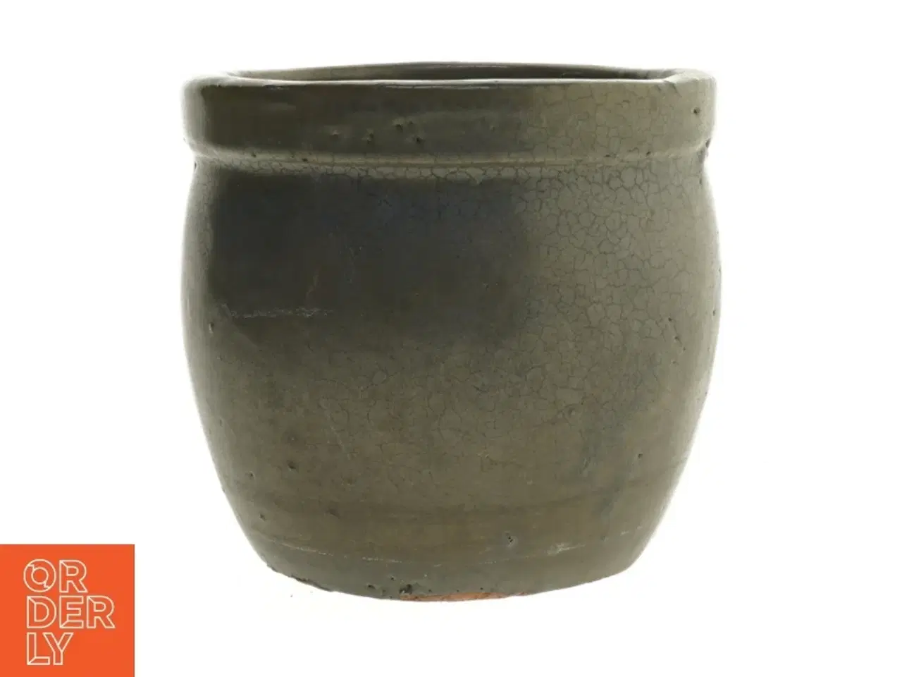 Billede 1 - Keramikpotte med afløbshul (str. Ø. 17,5 cm. længde. 16 cm)