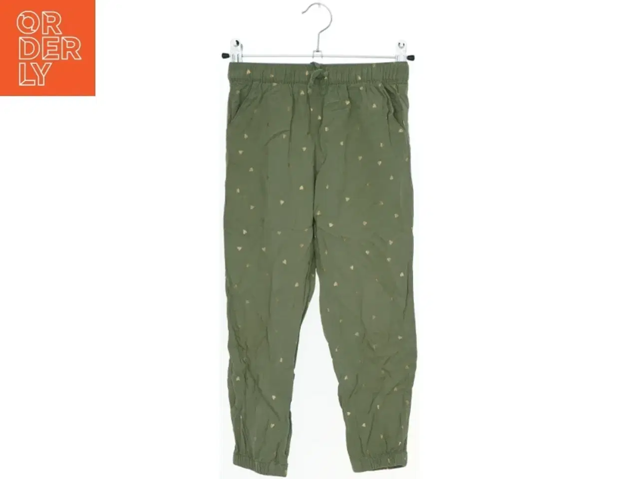Billede 1 - Grønne bukser med guld prikker fra H&M (str. 122)