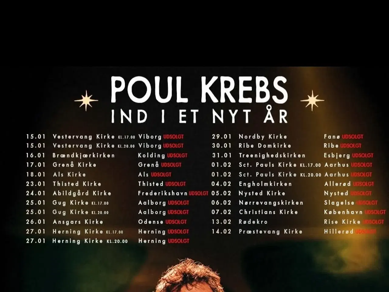 Billede 1 - Poul Krebs billetter 2 stk Skt. Pauls kirke kl 17