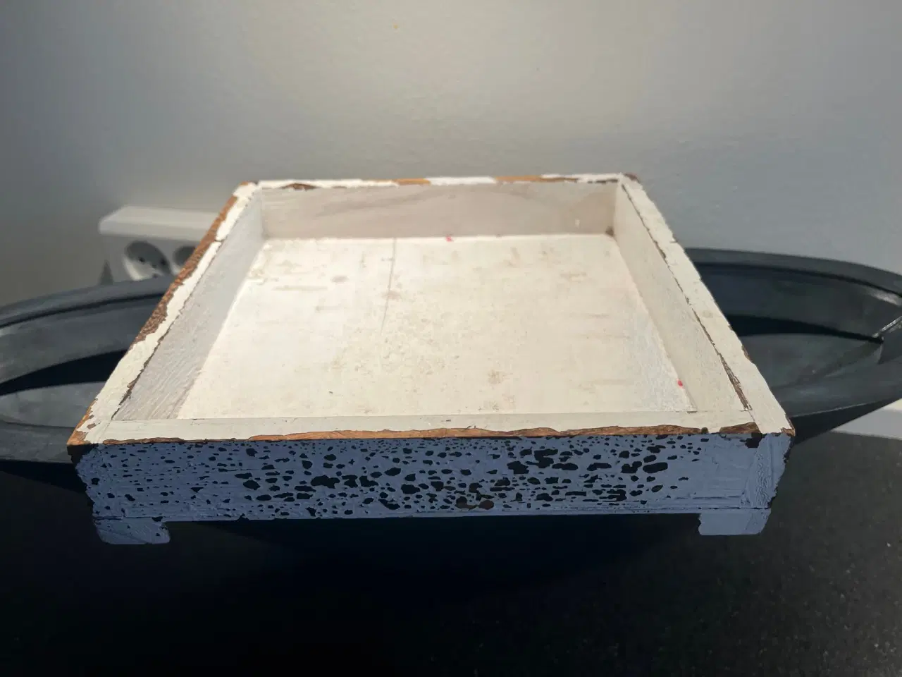 Billede 5 - Smukt Vintage Sæt: Madam Blå Randform & Rustik Træ