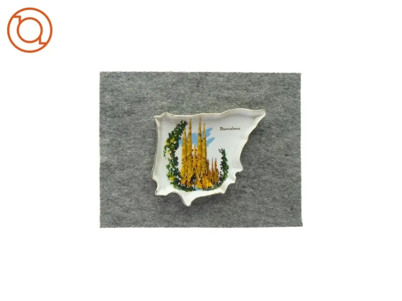 Billede 1 - Fad med print fra Ukendt (str. LBH: 13,5x9,5x2cm)
