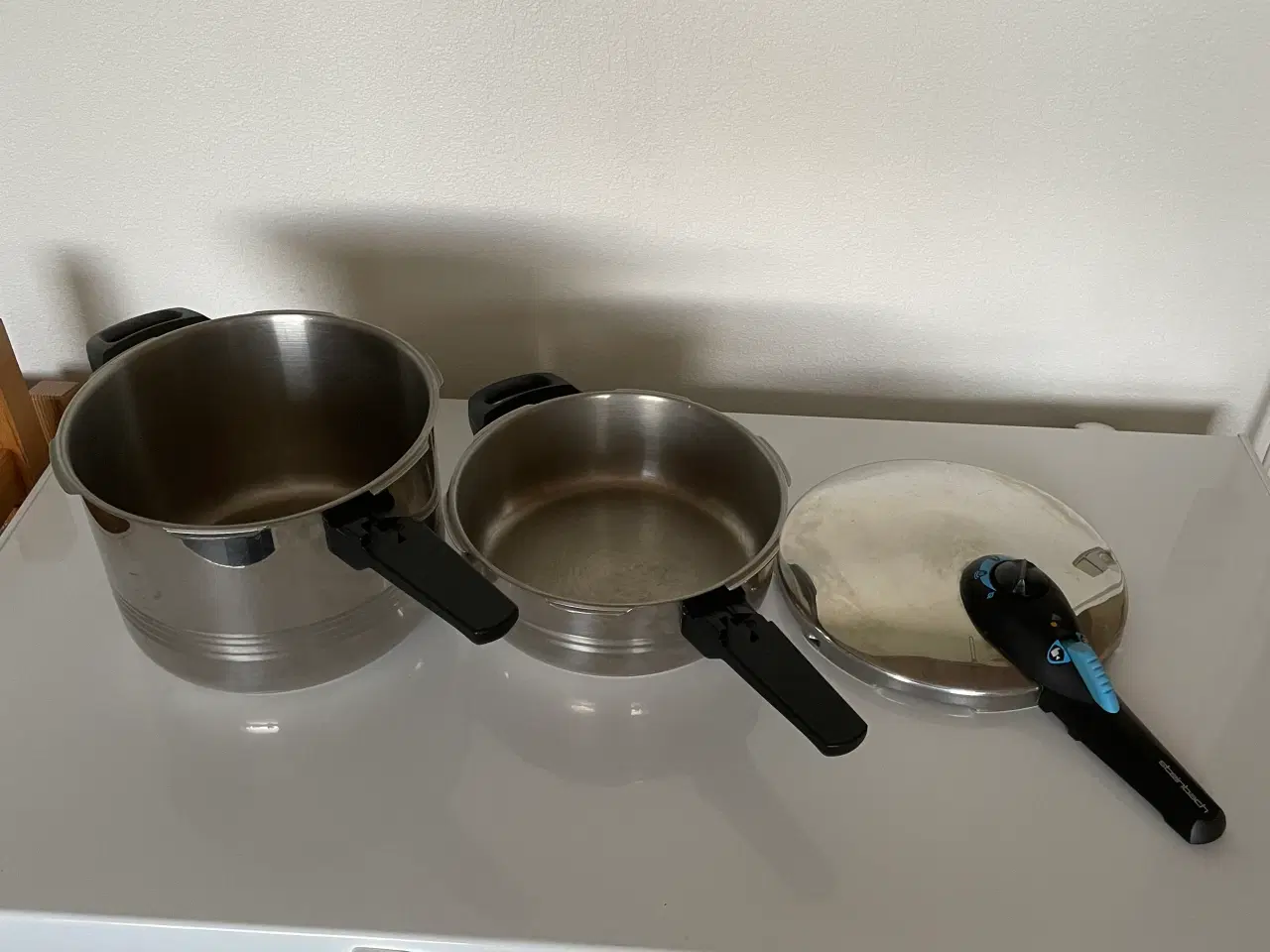 Billede 2 - 2 trykkoger med låg som passer sammen