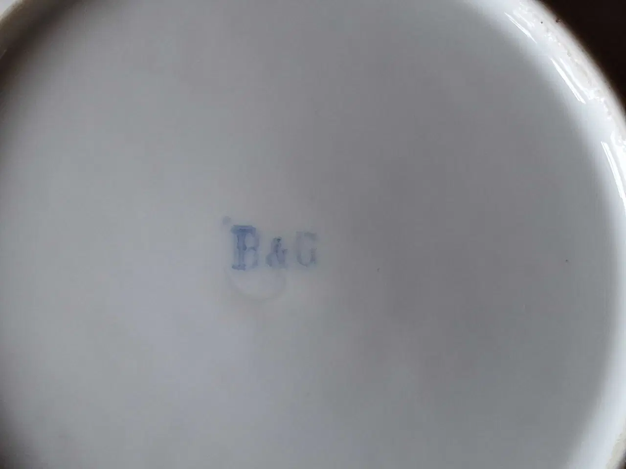 Billede 2 - B&G Suppetallerken, 23,5cm.  Blaa Kant. 