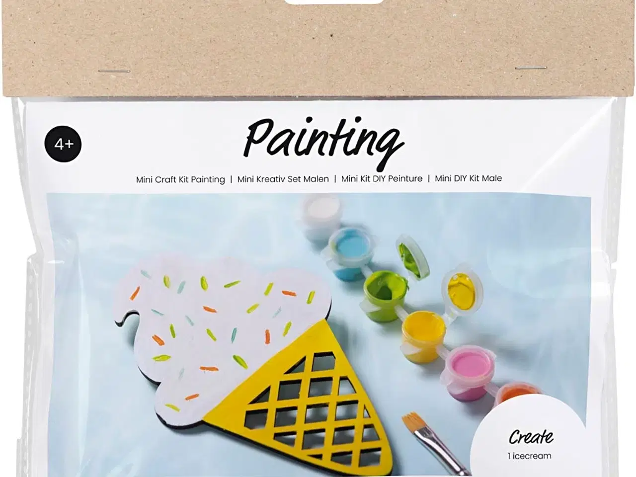 Billede 1 - Mini DIY Kit: Mal Isvaffel i Ass. Farver