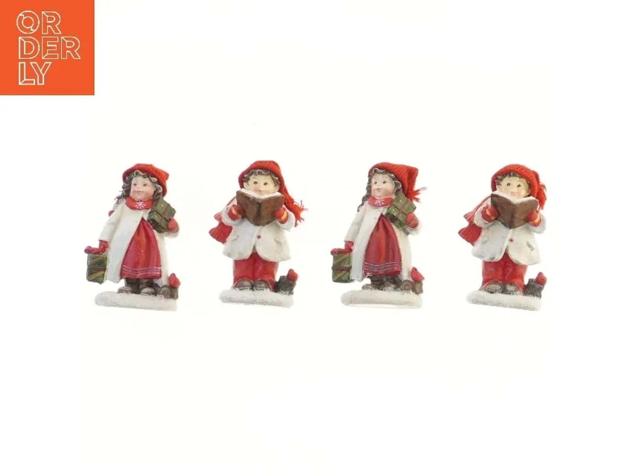 Billede 1 - Julefigurer med nissehuer (str. 4 styk, 10 cm)