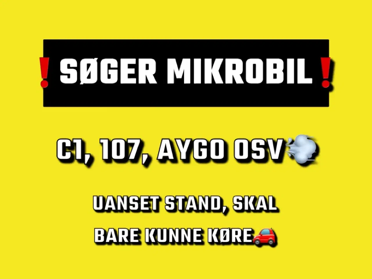 Billede 1 - SØGER MIKROBIL