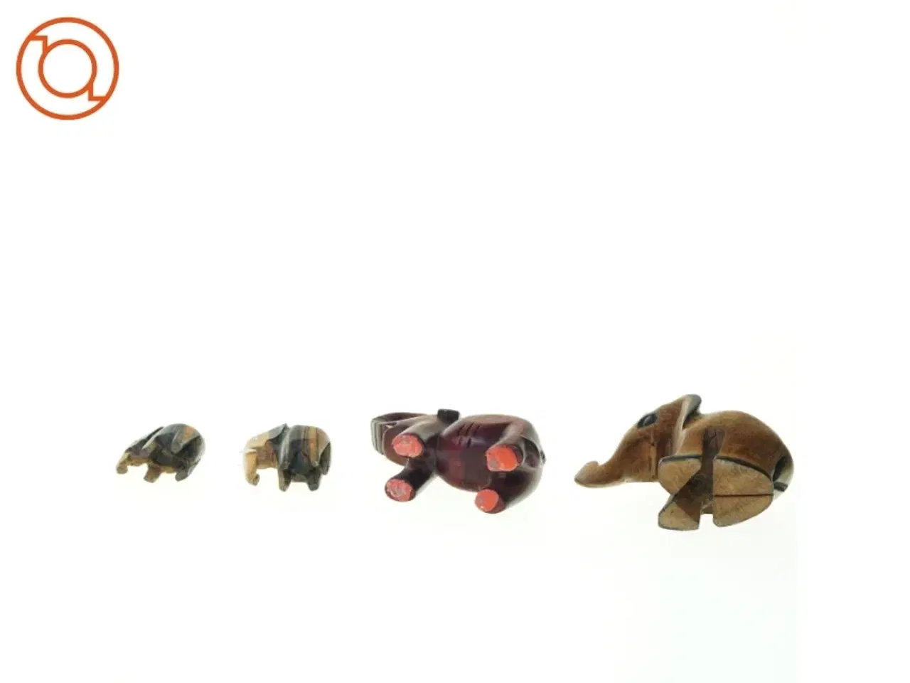 Billede 2 - Træelefanter (str. 12 x 9 cm 6 cm)