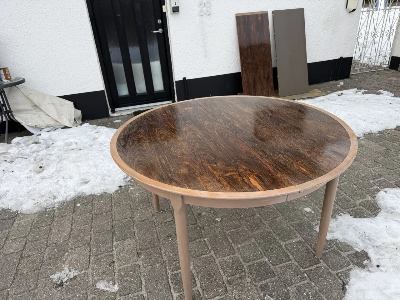 Billede 1 - Retro palisander spisebord med udtræk Og 2 plader