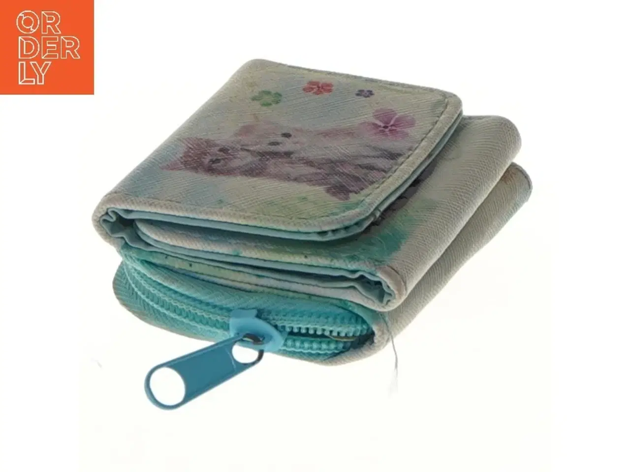 Billede 3 - Pung med kattemotiv (str. 10x8 cm)