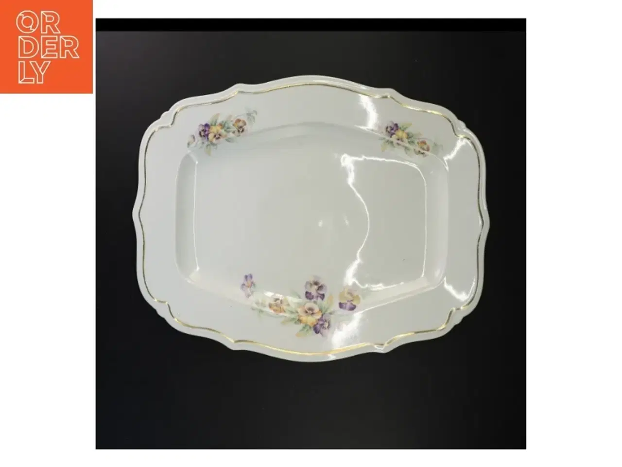 Billede 1 - Porcelænsfad fra Bavaria med blomsterdekoration fra Bavaria (str. 45 x 30 cm)