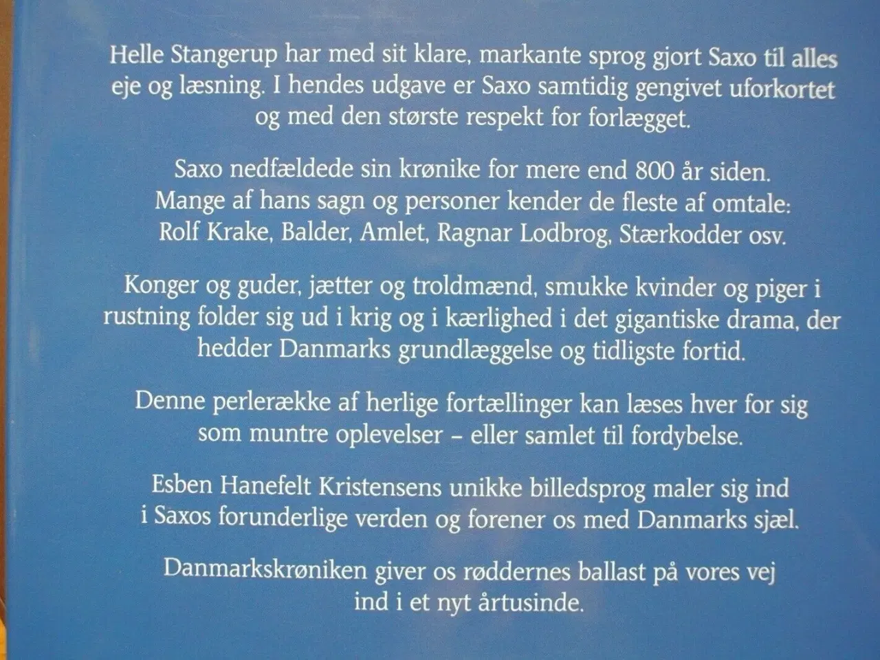 Billede 3 - saxo danmarkskrøniken 1-2, genfortalt af helle sta