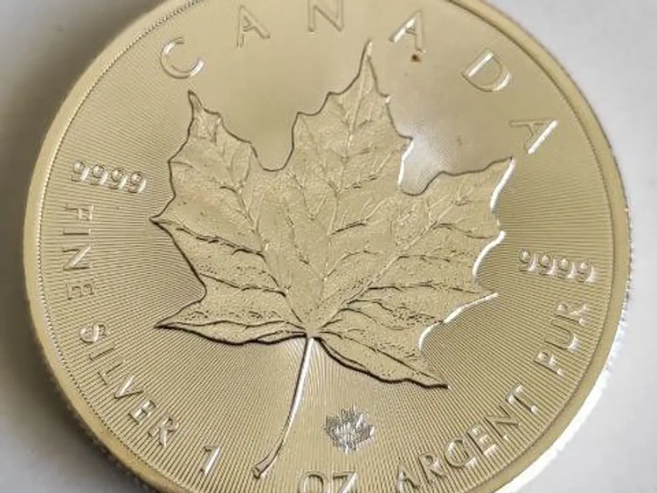 Billede 2 - 1.Oz 9999 Finsølv Maple leaf Canada 5$ 2018