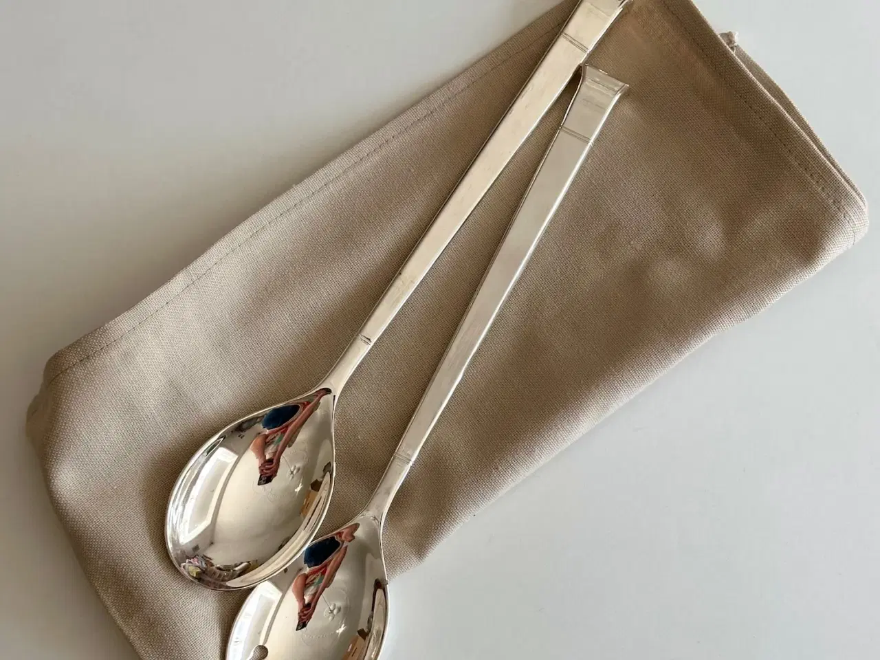 Billede 1 - Salatsæt, sølvbelagt